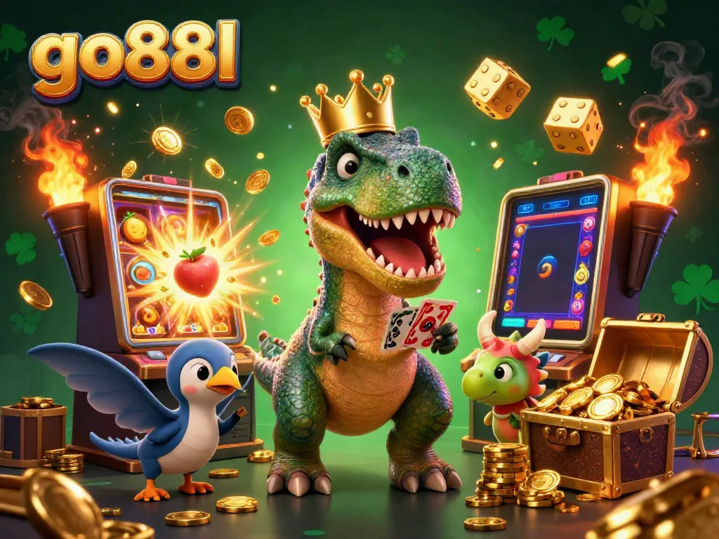 Experience thrilling wins at go88l with dynamic characters and jackpot visuals in a vibrant casino scene.