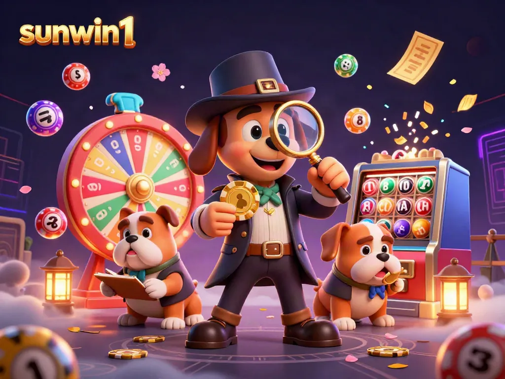 Play exciting casino games at sunwin1 with colorful balls and golden elements enhancing the thrill of gaming.