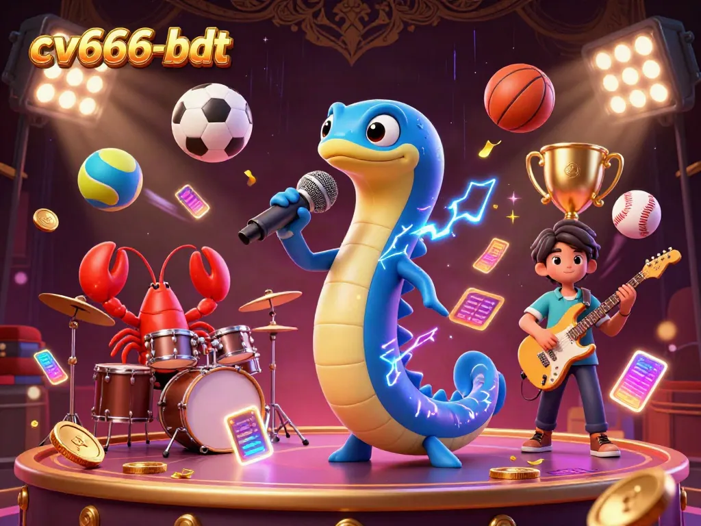 Experience dynamic gameplay with cv666-bdt, the ultimate underwater casino scene featuring vibrant characters and sports elements.