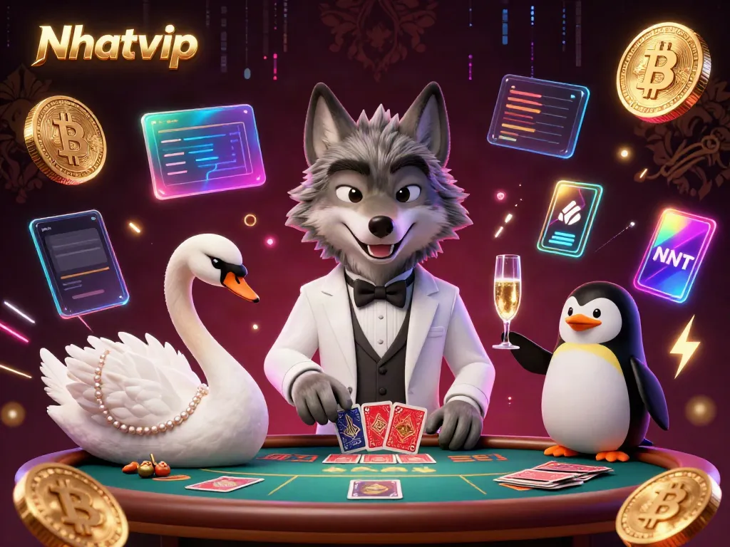 Experience thrilling baccarat action at Nhatvip with elegant characters and vibrant casino elements.