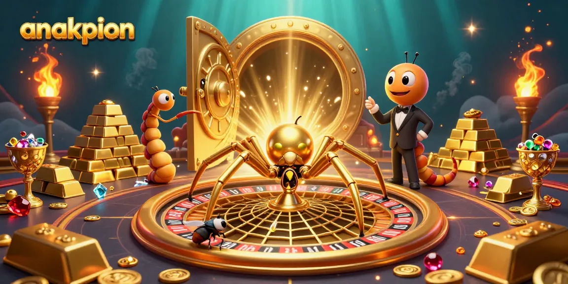 Bet big with anakpion's golden web of casino games featuring excitement and treasures.