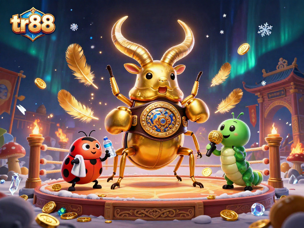 Experience the thrilling action of tr88 with dynamic characters and lively casino elements in this vibrant illustration.