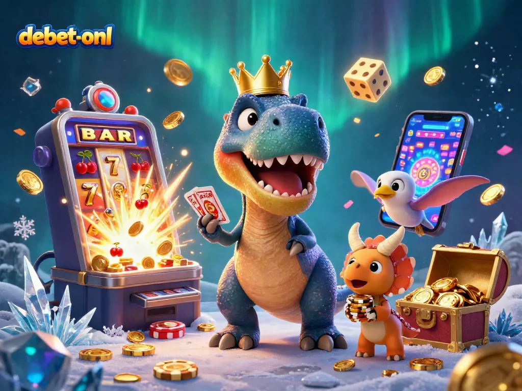Experience the excitement of debet-onl casino gaming with captivating characters and rich jackpot visuals.