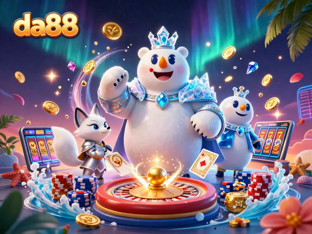 Win big at da88 with vibrant gaming elements and captivating characters in an exciting online casino scene.