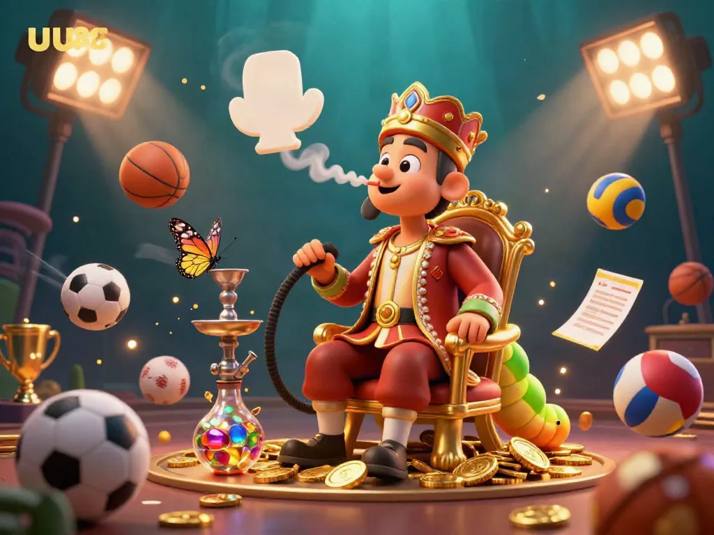Experience thrills at uu88 with a vibrant casino scene featuring sports balls and dynamic gaming elements.