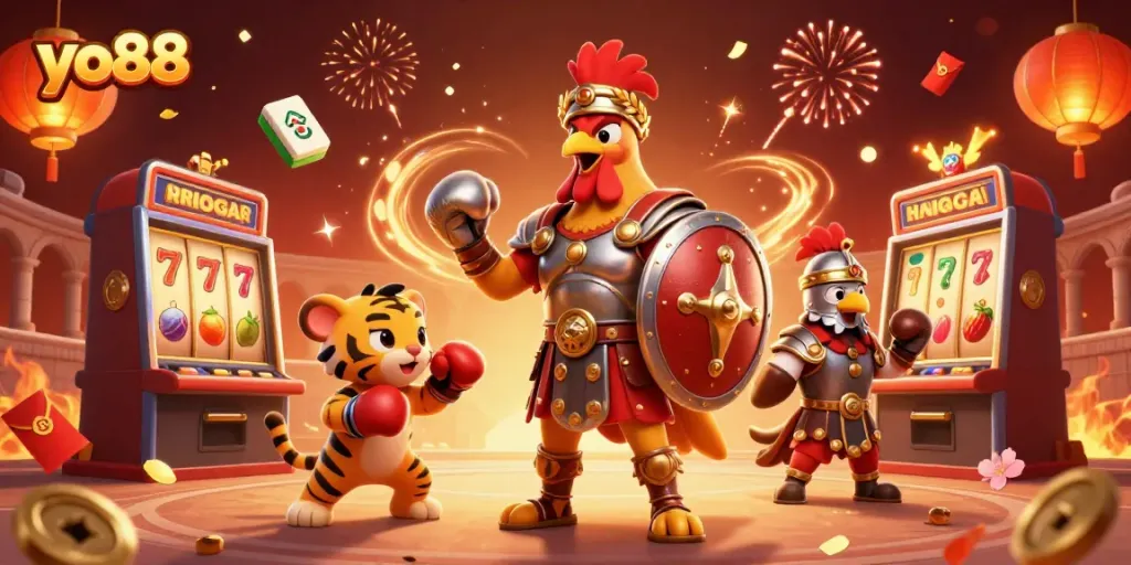Experience thrilling gameplay at yo88 with dynamic slot machines and vibrant casino elements.