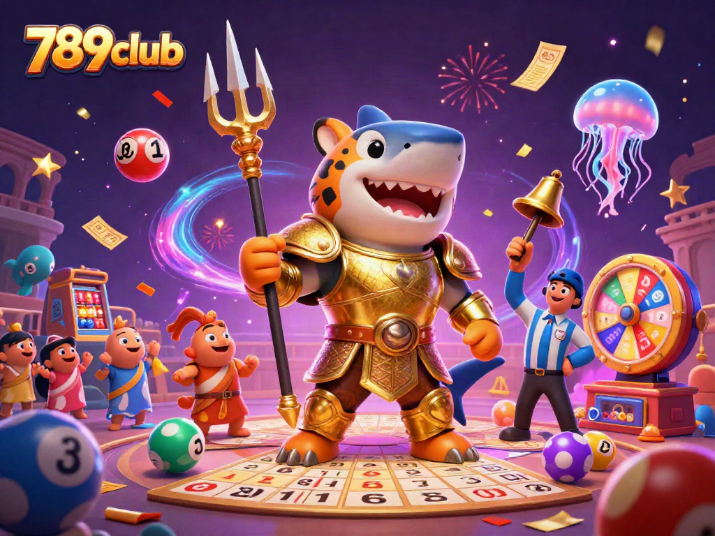 Engage with exhilarating gameplay at 789club featuring a dynamic underwater casino scene with a fierce tiger shark.
