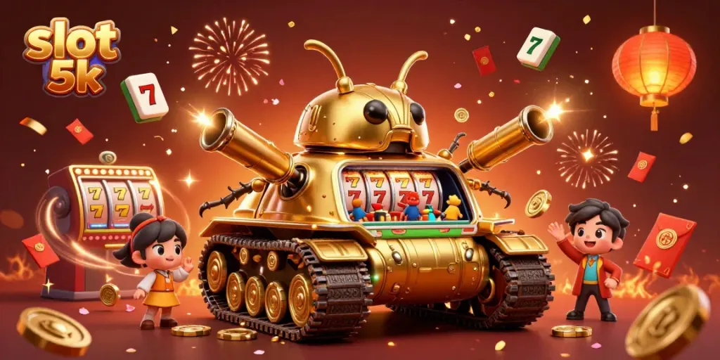 Experience thrilling action with slot 5k inside a golden beetle tank casino packed with lucky symbols and confetti.