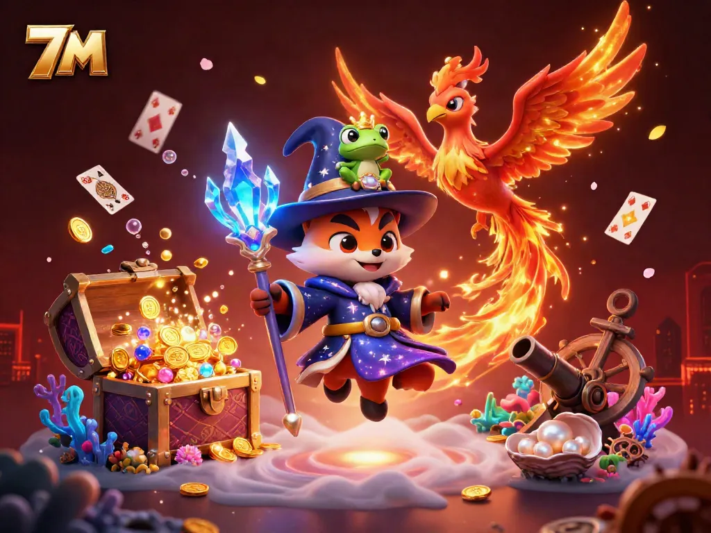 Experience the excitement of 7M with astonishing winning combinations in a stunning gaming scene.