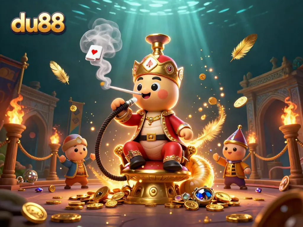 Experience thrilling gameplay at du88 with an imaginative 3D illustration of a whimsical casino scene.