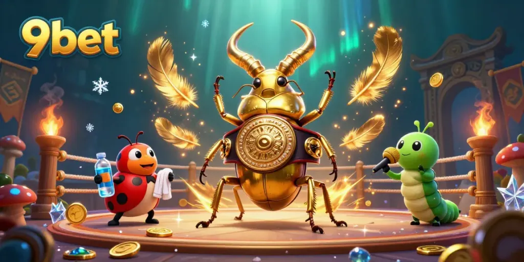 Engage in thrilling action with 9bet as vibrant characters and elements culminate in a dynamic gaming scene.