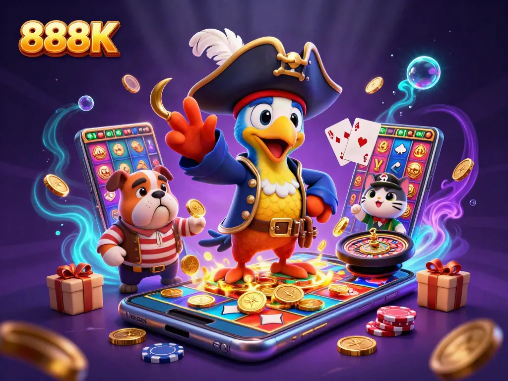 Join the excitement at 888K with vibrant slot games and dynamic casino elements!