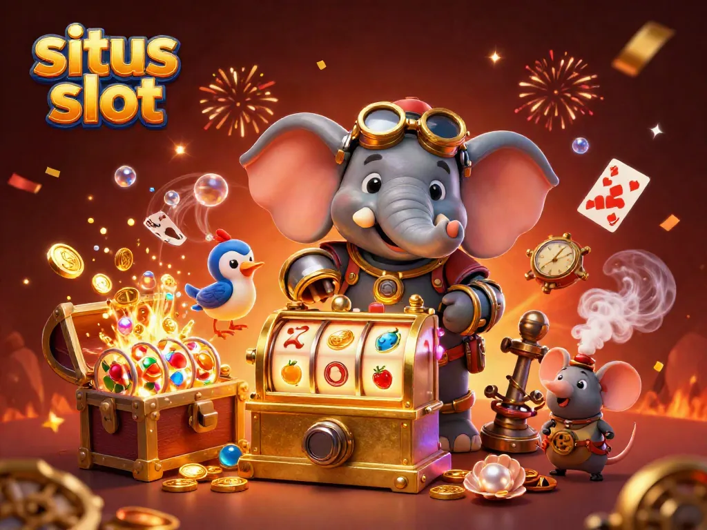 Mengungkap situs slot gacor dengan mesin slot emas, karakter beruang dan elemen permainan dinamis.